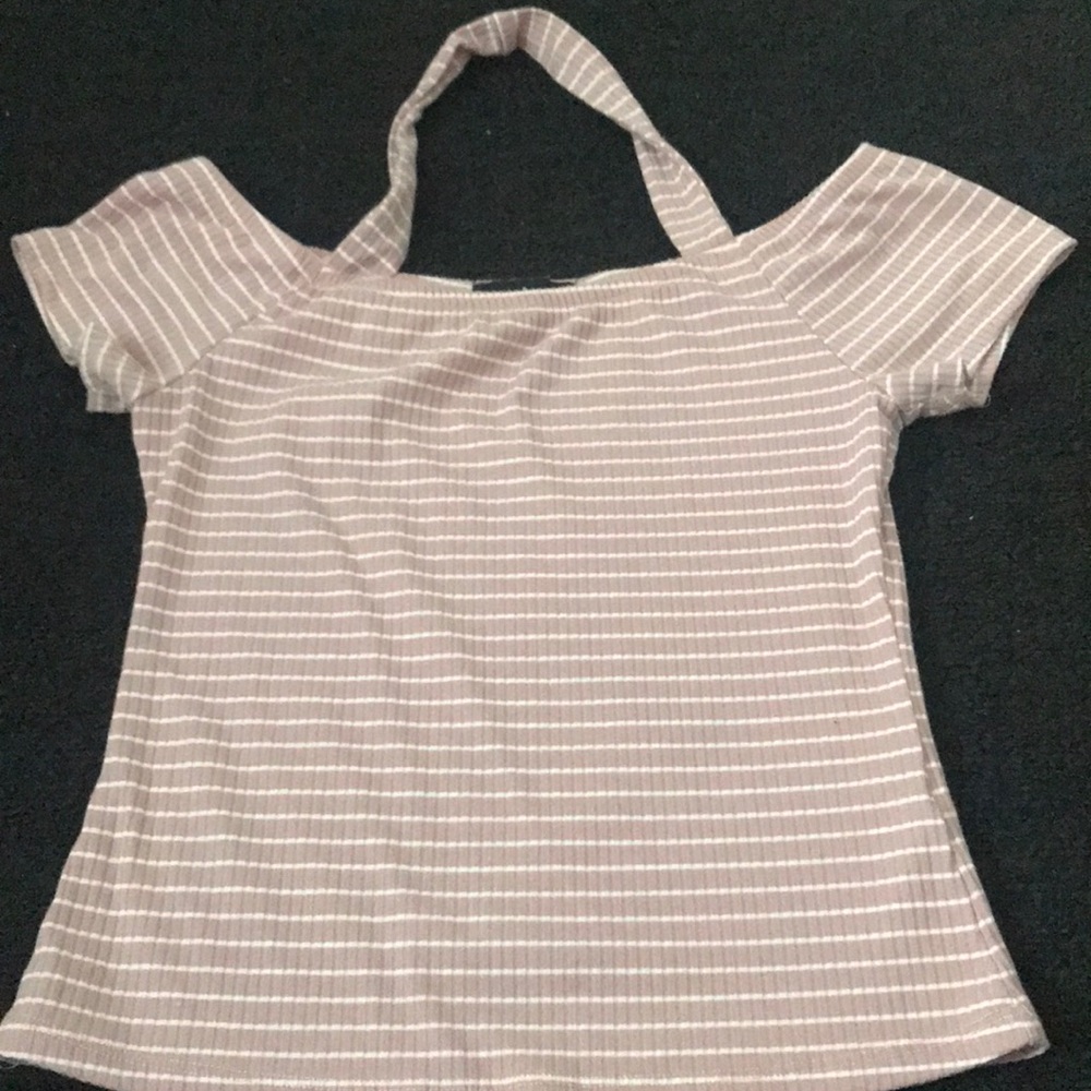 Pink and white striped shirt